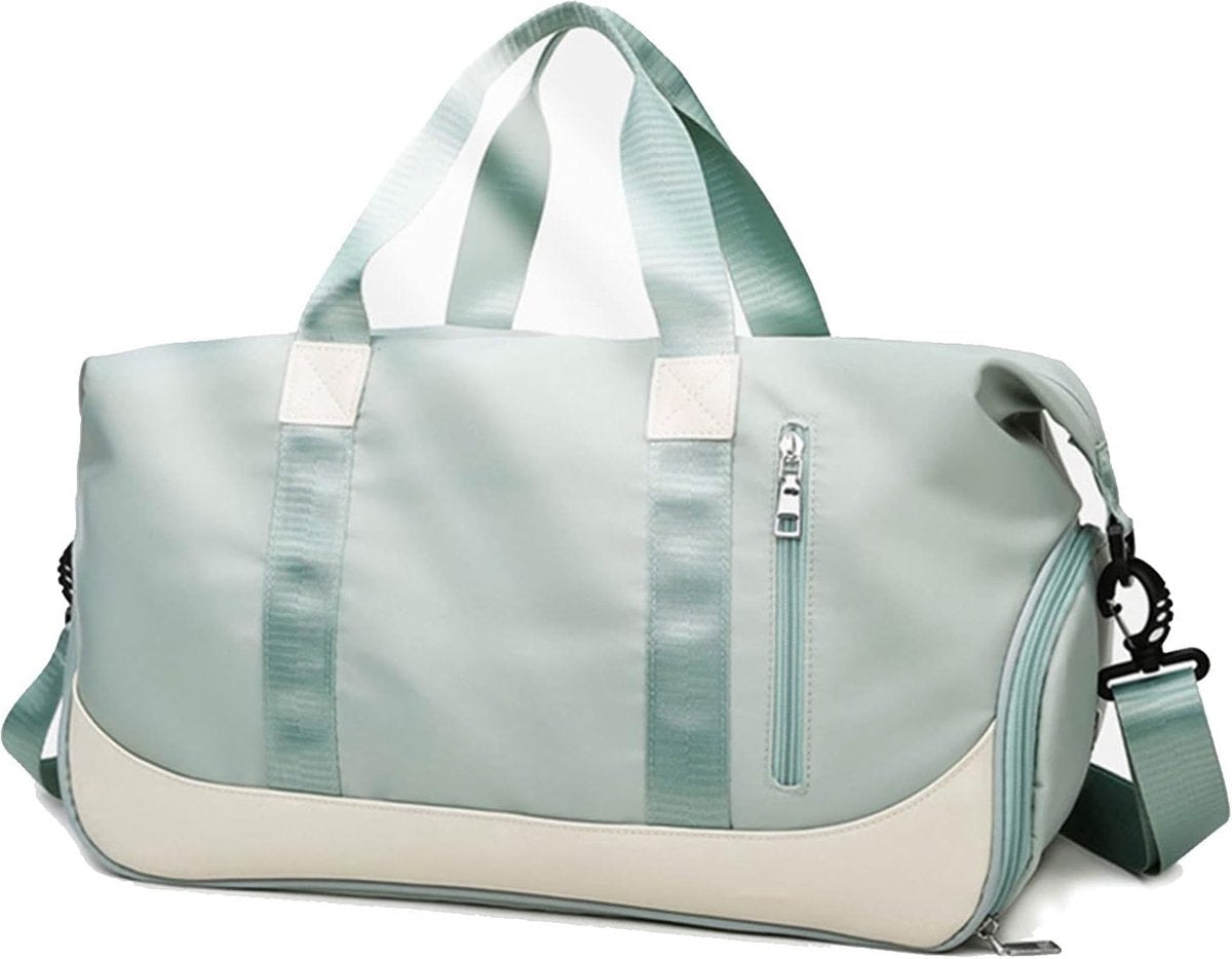 Sac de sport pour femme – Sac de voyage avec compartiment à chaussures et sac humide – Sac week-end étanche – Grand sac de fitness