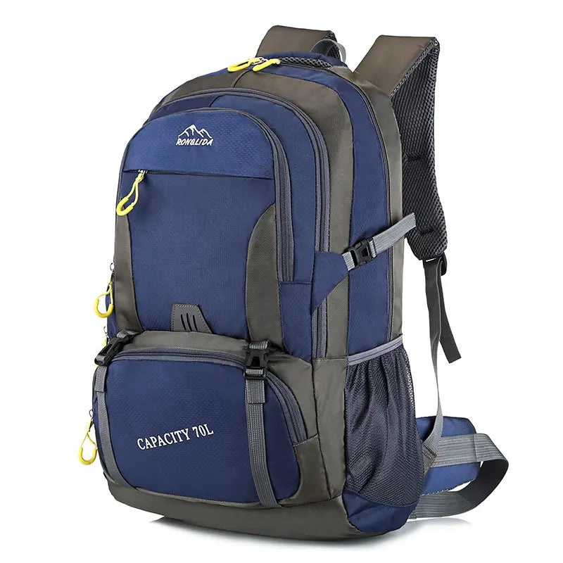 Imperméable en nylon en plein air voyage grande capacité 70L randonnée sac à dos sac de camping