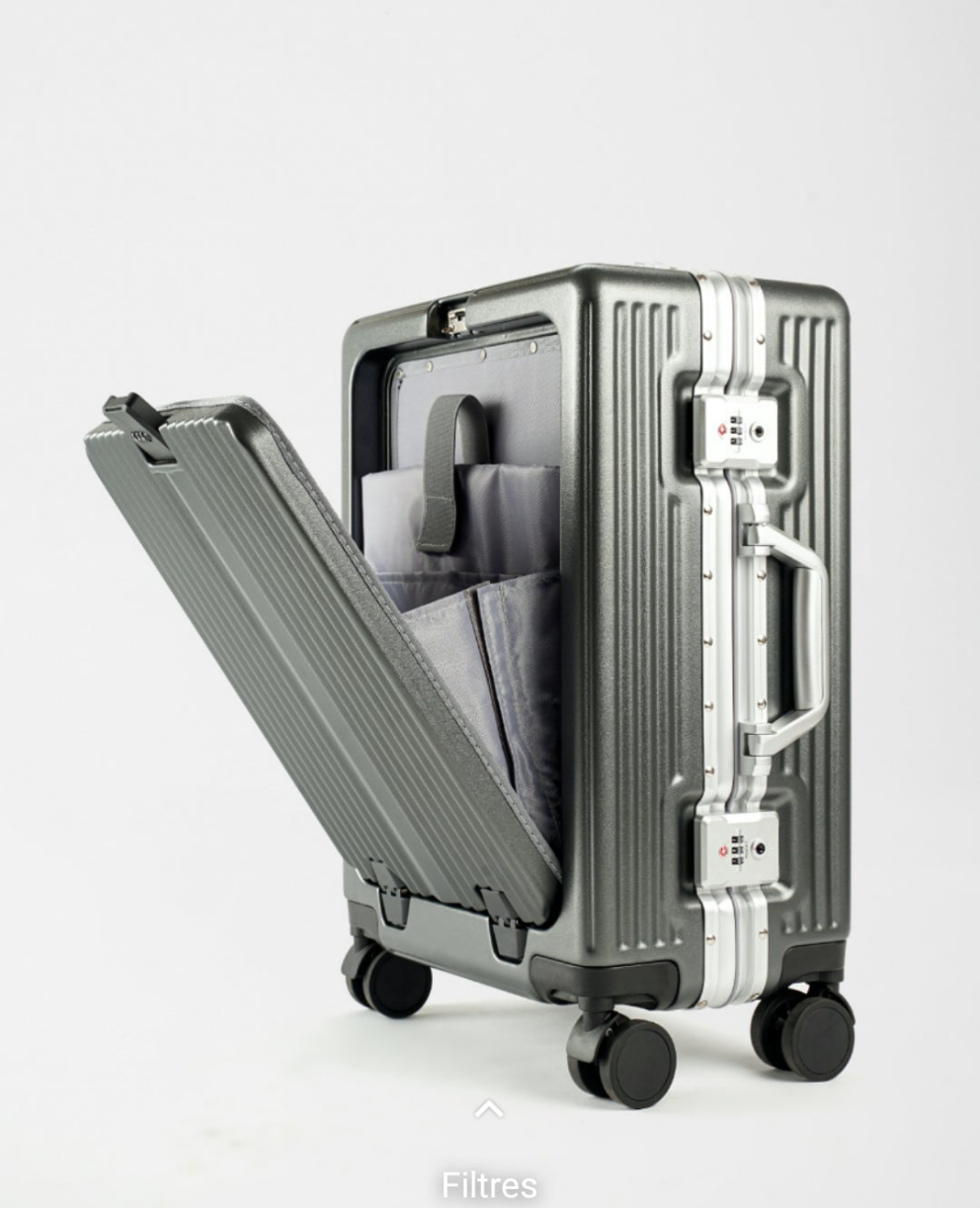 valise solide en (ABC) avec cadre en aluminium