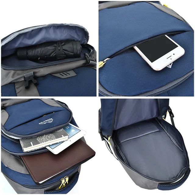 Imperméable en nylon en plein air voyage grande capacité 70L randonnée sac à dos sac de camping