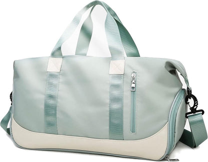 Sac de sport pour femme – Sac de voyage avec compartiment à chaussures et sac humide – Sac week-end étanche – Grand sac de fitness