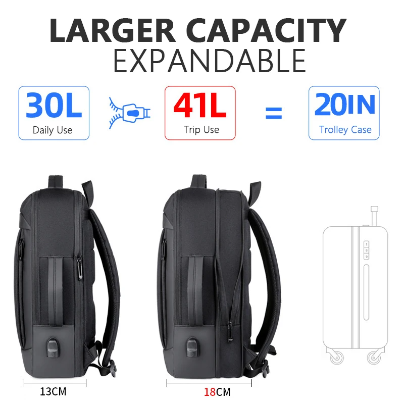 Sac à dos Crossten 40L grande capacité extensible