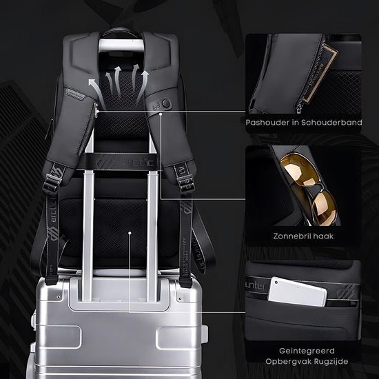 Sac à dos Arctic Hunter - Sac pour ordinateur portable - Zwart - Léger et solide