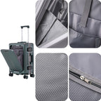 Valise Cabine Multifonction en (polycarbonate) 3-en-1 – Port Gobelet, Compartiment PC et Port USB