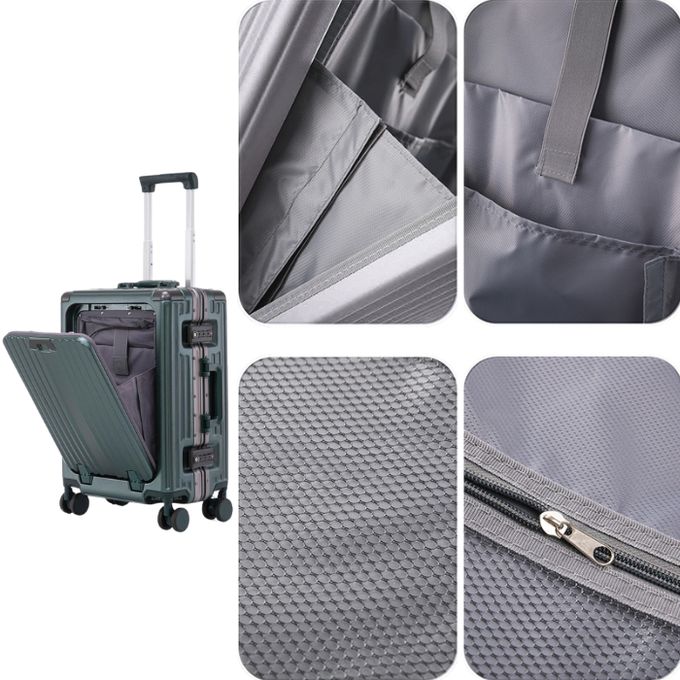 Valise Cabine Multifonction en (polycarbonate) 3-en-1 – Port Gobelet, Compartiment PC et Port USB