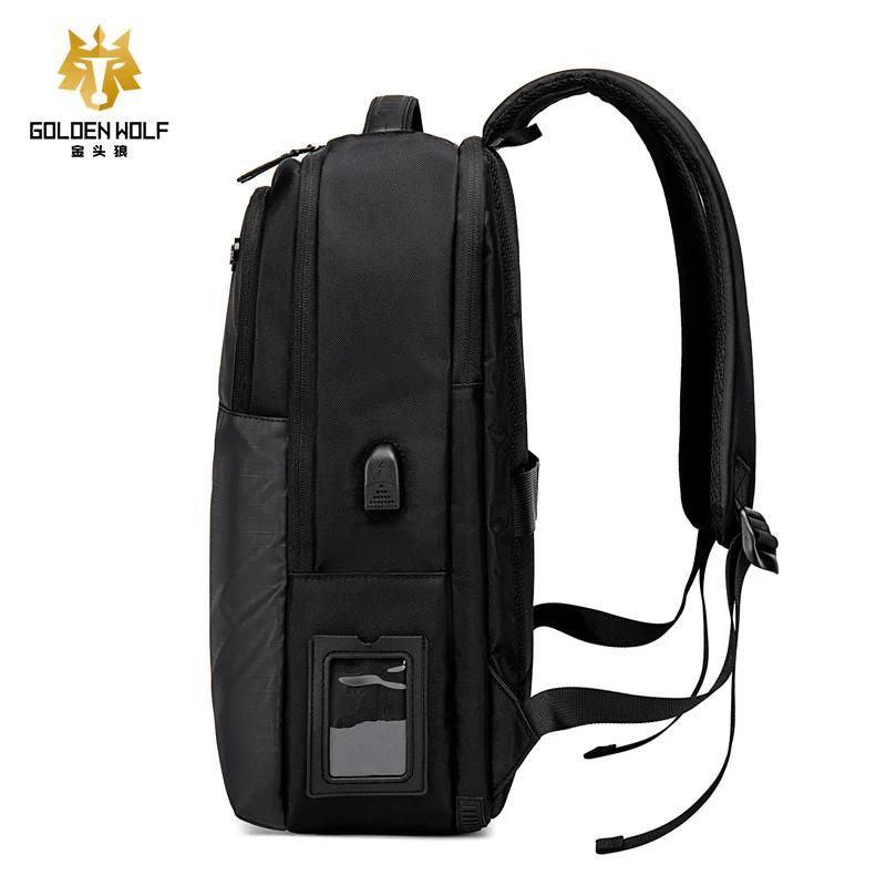 Sac à dos pour ordinateur portable Golden Wolf Résistant à l'eau avec Port USB et Prise Casque