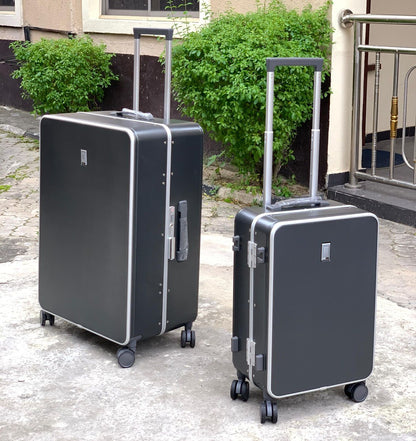 Set 3 Valises Polycarbonate (Cadre en aluminium avec porte-gobelet)