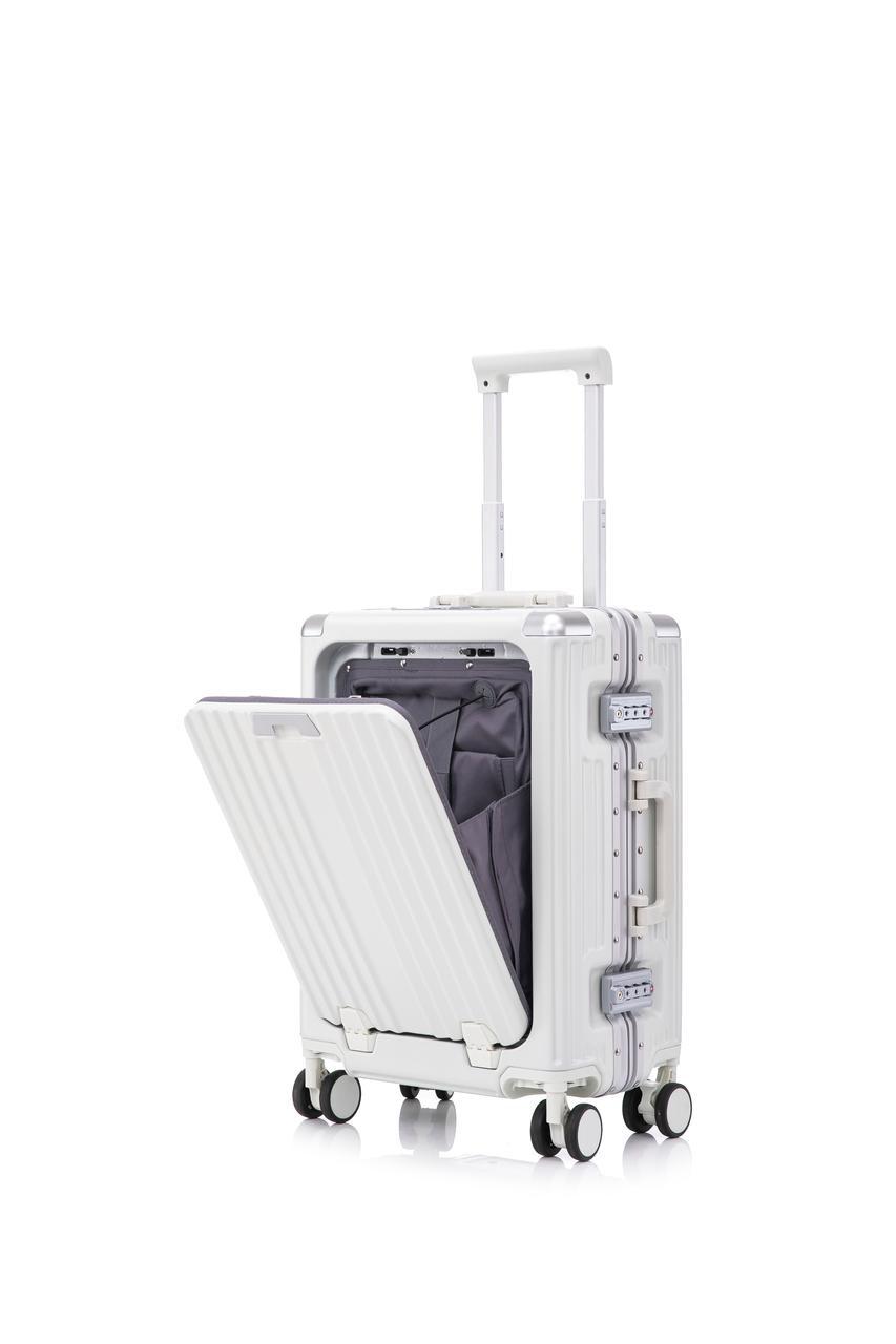 Valise Cabine Multifonction en (polycarbonate) 3-en-1 – Port Gobelet, Compartiment PC et Port USB