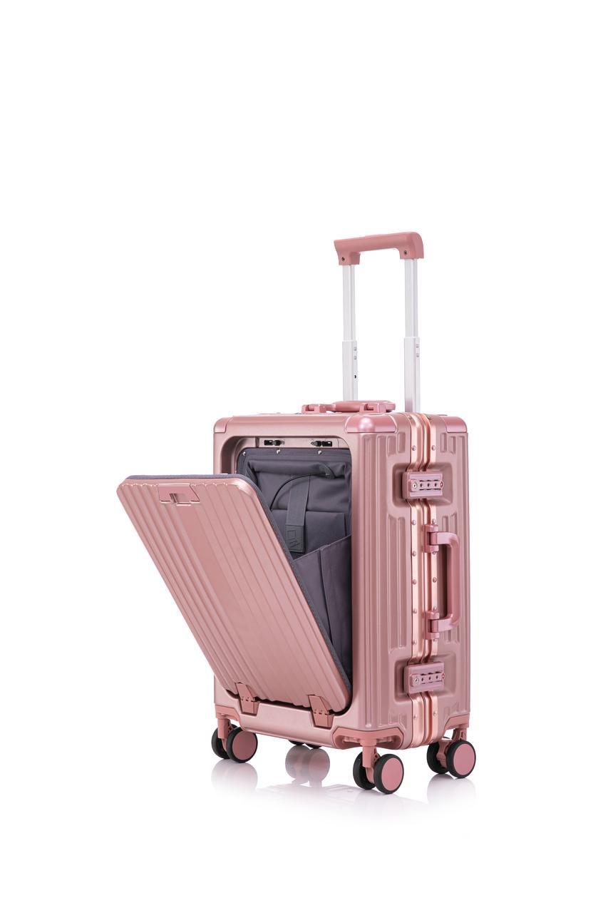 Valise Cabine Multifonction en (polycarbonate) 3-en-1 – Port Gobelet, Compartiment PC et Port USB