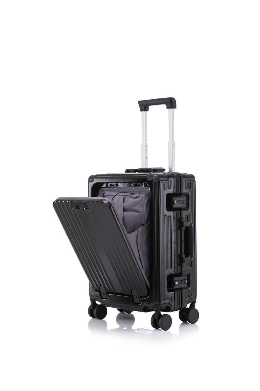 Valise Cabine Multifonction en (polycarbonate) 3-en-1 – Port Gobelet, Compartiment PC et Port USB