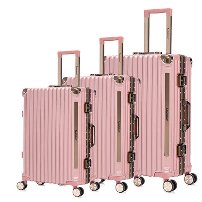 ensemble de 3 valises polycarbonate extensible, Avec Serrure À Mot De Passe À Cadre En Aluminium