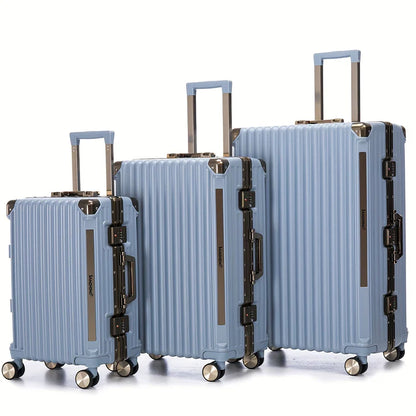 ensemble de 3 valises polycarbonate extensible, Avec Serrure À Mot De Passe À Cadre En Aluminium