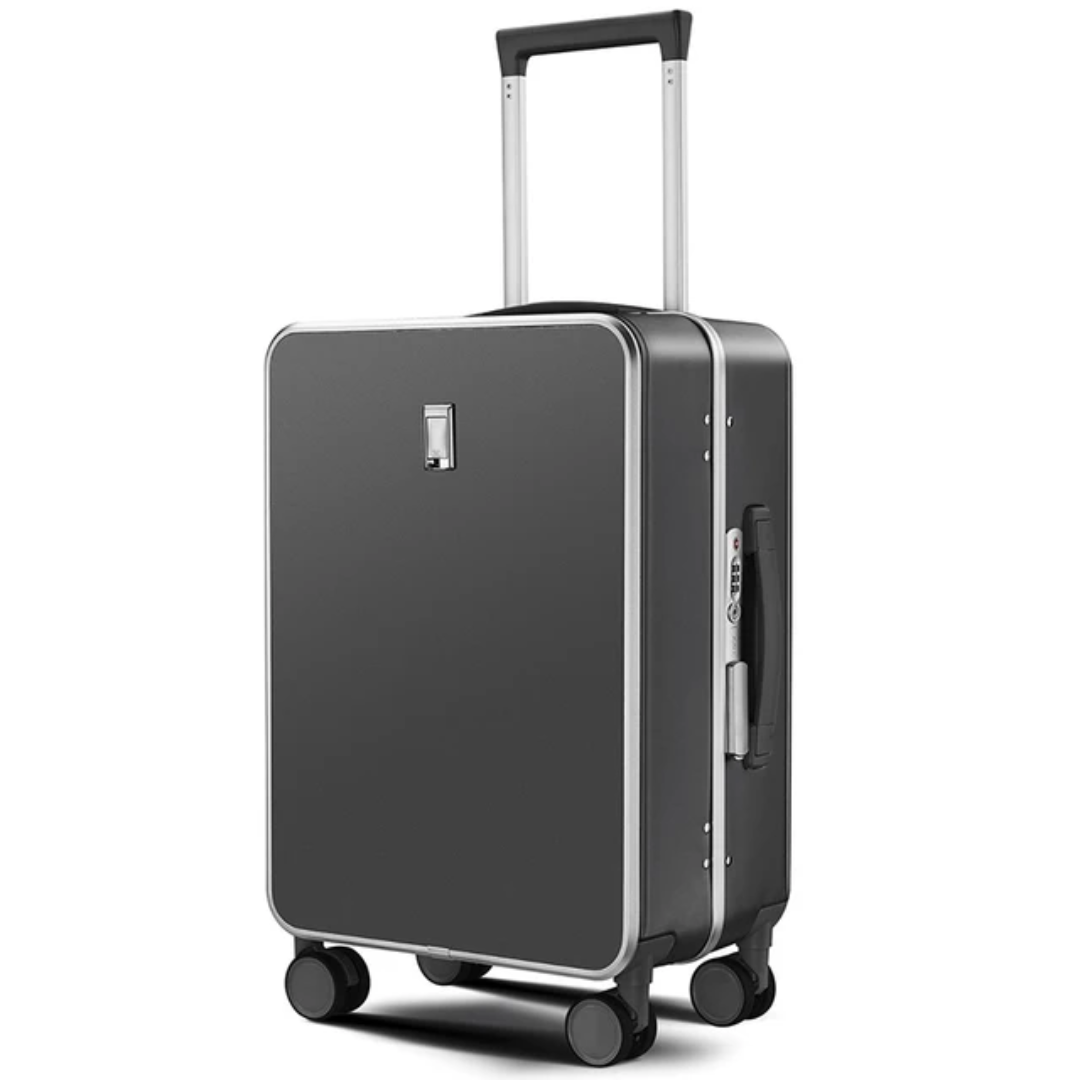 Set 3 Valises Polycarbonate (Cadre en aluminium avec porte-gobelet)