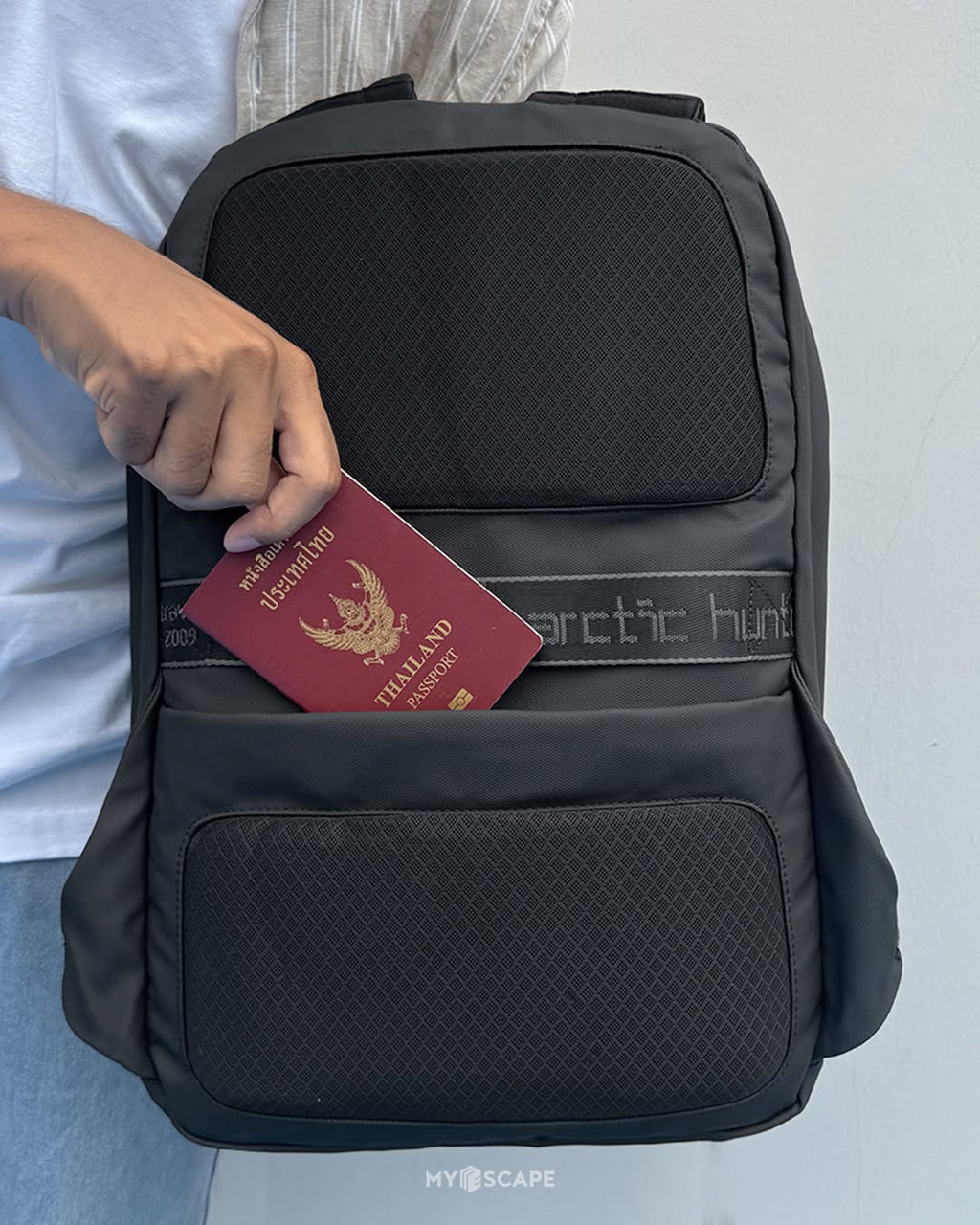 Sac à dos Arctic Hunter - Sac pour ordinateur portable - Zwart - Léger et solide